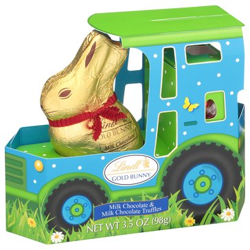 Lindt Milk Chocolate Gold Bunny and Tractor, 3.5oz