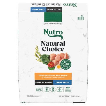 Nutro Natural Choice Large Breed Adult Chicken and Brown Rice Dog Food, 13lbs