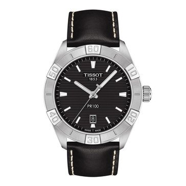 Tissot Men's PR 100 Sport Leather Strap Watch
