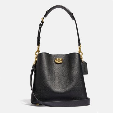 Coach Polished Pebble Leather Willow Bucket 24
