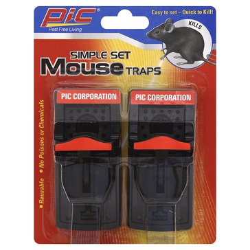 Pic Plastic Mouse Trap Reusable Easy Set