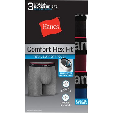 Hanes Men's Comfort Flex Fit Boxer Brief, 3-Pack