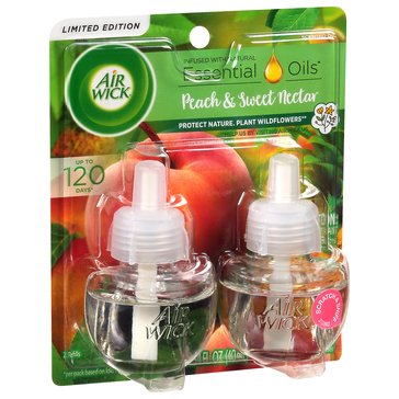 Air Wick Scented Oil Twin Pack Refill, Fresh Peach Sweet Nectar