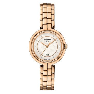 Tissot Women's Flamingo Mother Of Pearl Dial With Diamonds Bracelet Watch