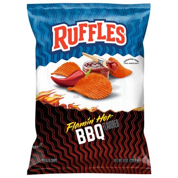 Ruffles XXL Flamin' Hot BBQ Chips, 8oz
