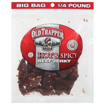 Old Trapper Hot And Spicy Beef Jerky, 4oz