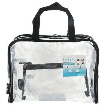 Basics Clear PVC 2pc Junior Weekender Set