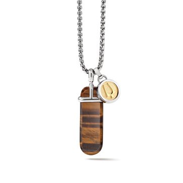 Bulova Tigers Eye Pendant Necklace
