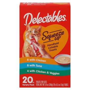 Hartz Delectables Squeeze Up Treat Variety Pack Cat Treats