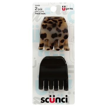 Scunci Thick Hair Jaw Clip Set