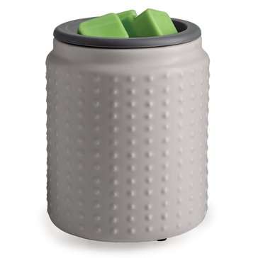 Candle Warmers Flip Dish Wax Warmer Grey Hobnail