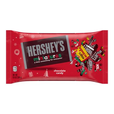 Hershey's Holiday Miniature Chocolate Bars, 9.9oz