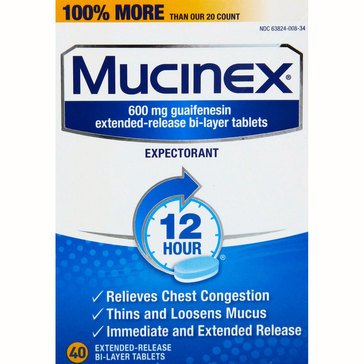 Mucinex DM 12 HourMucus & Chest Congestion Extended-Release Tablets, 40-count