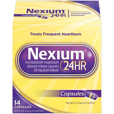 Nexium 24 Hour Delayed Release Heartburn 20mg Capsules, 14-count