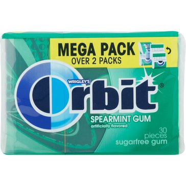 Orbit Mega Pack Sugar Free Spearmint Gum, 30-Pieces