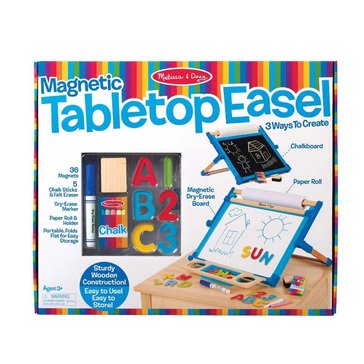 Melissa & Doug Double-Sided Magnetic Tabletop Easel