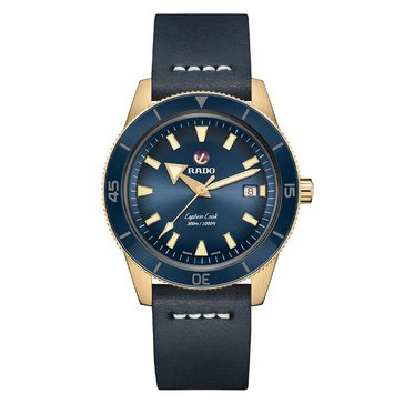 Rado Men's Captain Cook Automatic Leather Strap Watch