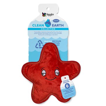 Spunky Pup Clean Earth Plush Starfish Dog Toy