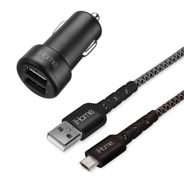iHome DC Pro 3.4A Car Charger 3ft Micro to A Cable
