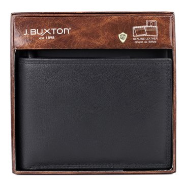 Buxton Men's Double I.D. RFID Bifold Wallet