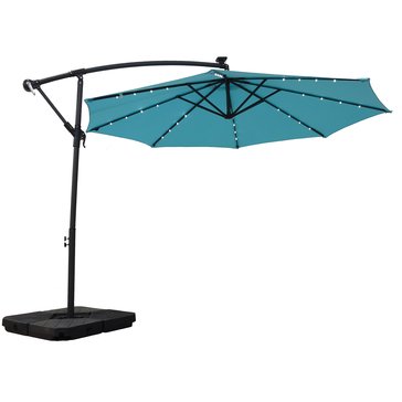 Harbor Home 10x8' Solar LED Offset Umbrella