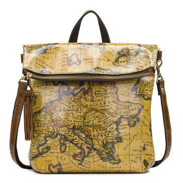 Patricia Nash European Map Luzille Convertible Backpack