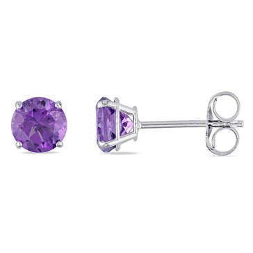 Sofia B. 14K White Gold Amethyst Stud Earrings