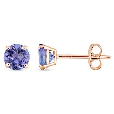 Sofia B. 14K Rose Gold Tanzanite Stud Earrings
