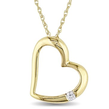 Sofia B. 10K Yellow Gold Heart Diamond Solitaire Pendant