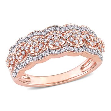 Sofia B. 1/2 cttw Diamond Milgrain Scalloped Ring