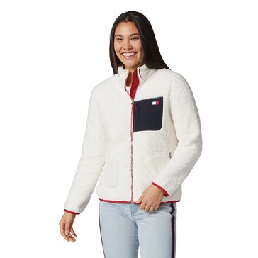 Tommy Hilfiger Women's Colorblock Sherpa Zip Jacket