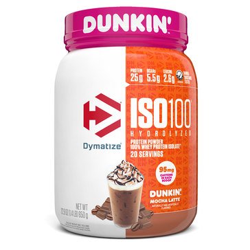 Dymatize Iso 100 Duncan Cappuccino Whey Protein Powder, 20-servings