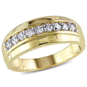 Sofia B. Men's 10K Yellow Gold 1/2 cttw Diamond Wedding Band