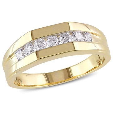 Sofia B. Men's 10K Yellow Gold 1/2 cttw Diamond Wedding Band