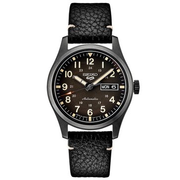 Seiko 5 Sports Men's Automatic Leather Strap Watch