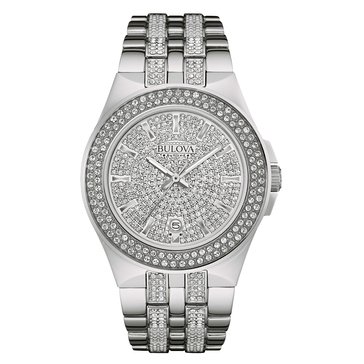 Bulova Quartz Men's Crystal Bracelet Watch