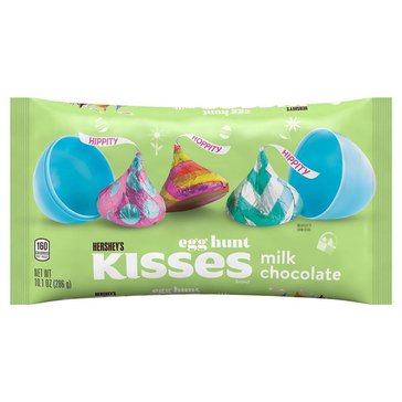 Hershey's Easter Milk Chocolate Kisses with Egg Hunt Foils, 10.1oz