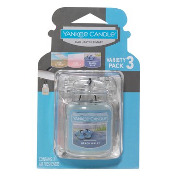 Yankee Candle Pink Sands, Sand And Sea, Beach Walk 3-pack Ultimate Car Jar