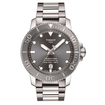Tissot Seastar 1000 Powermatic 80 Men's Stainless Steel Bracelet Watch