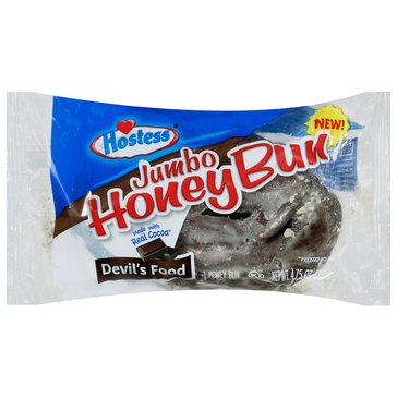 Hostess Jumbo Devils Food Honey Bun, 4.75oz