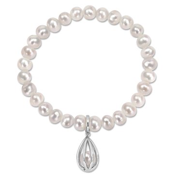 Sofia B. Freshwater Cultured Pearl Charm Bracelet