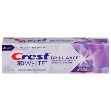Crest 3DW Brilliance Vibrant Mint Travel Size 0.85oz