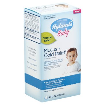 Hyland's Baby 6M+ Homeopathic Mucus and Cold Relief Liquid, 4 fl oz