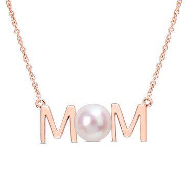 Sofia B. 10K Rose Gold Freshwater Cultured Pearl MOM Necklace