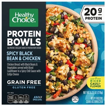 Healthy Choice Power Bowl Spicy Black Bean and Chicken with Riced Cauliflower, 9.75oz