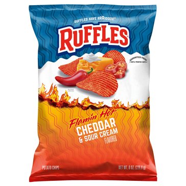 Ruffles XXL Flamin' Hot Cheddar & Sour Cream Chips
