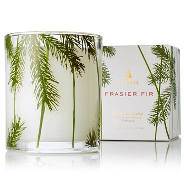 Thymes Frasier Fir Poured Candle Pine Needle Design