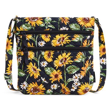 Vera Bradley Sunflowers Triple Zip Hipster