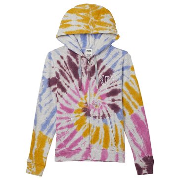 Victoria's Secret PINK Women's Everyday Lounge Perfect Full-Zip Hoodie Detail