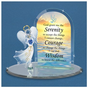 Glass Baron Serenity Prayer Angel Figurine